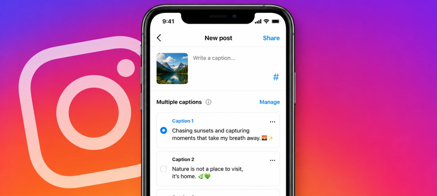 Instagram -multiple- captions